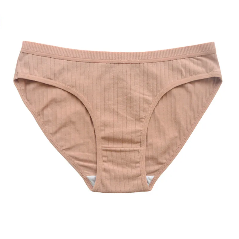 Explosive foreign trade cross-border underwear pure cotton girls large size mid-waist solid color European and American triangle 8