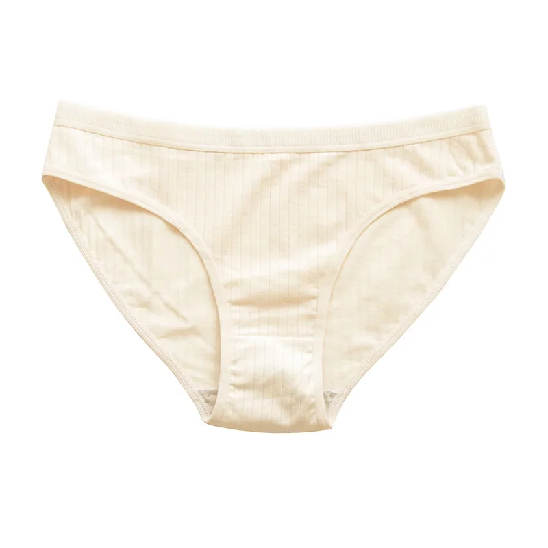 Explosive foreign trade cross-border underwear pure cotton girls large size mid-waist solid color European and American triangle
