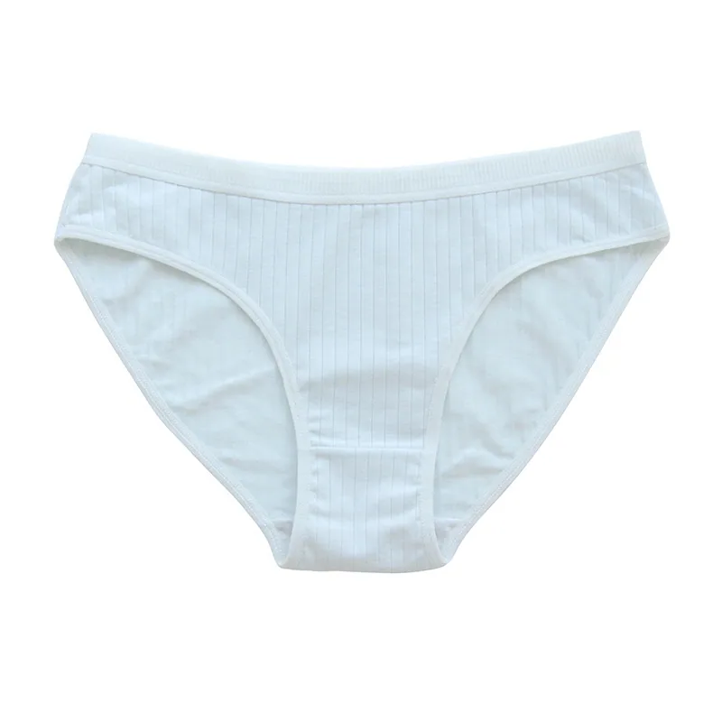Explosive foreign trade cross-border underwear pure cotton girls large size mid-waist solid color European and American triangle 3