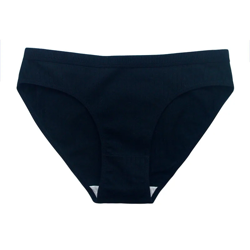 Explosive foreign trade cross-border underwear pure cotton girls large size mid-waist solid color European and American triangle 7