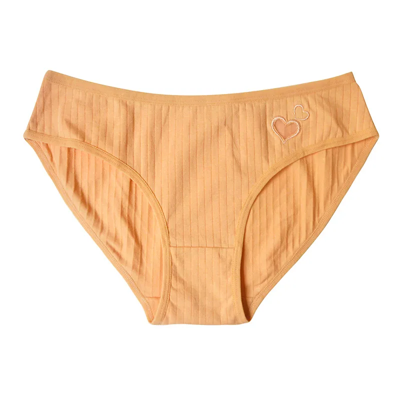 European and American cotton underwear girls mid-waist students cute love cross-border women's triangle underwear women's summer 7