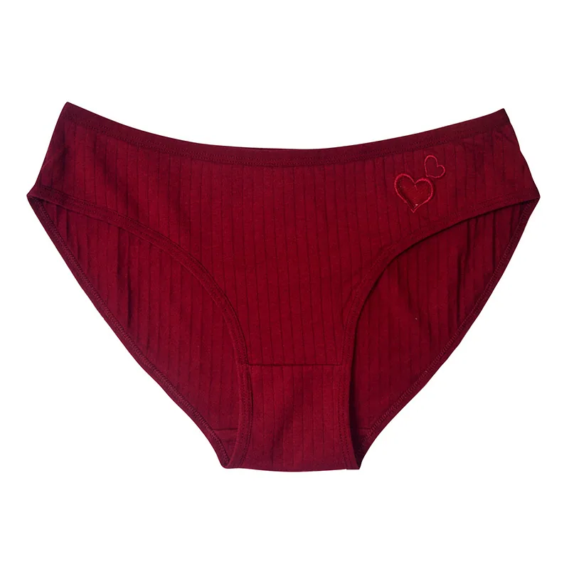 European and American cotton underwear girls mid-waist students cute love cross-border women's triangle underwear women's summer
