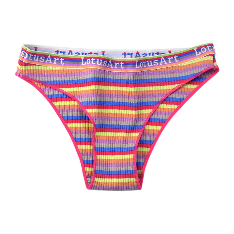 lazada low waist sexy girls panties sweet color strip cotton triangle panties wholesale cotton panties 4