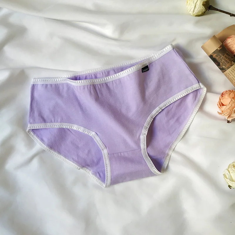 Wholesale mid-rise cotton underwear women's summer breathable buttocks plus size women's triangle underwear summer women's brand 3