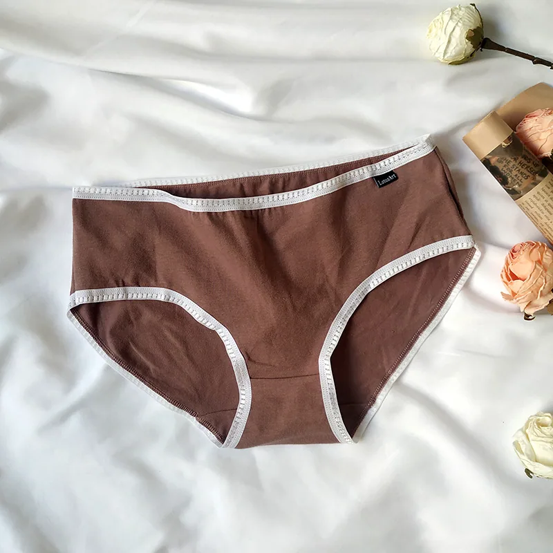 Wholesale mid-rise cotton underwear women's summer breathable buttocks plus size women's triangle underwear summer women's brand 6