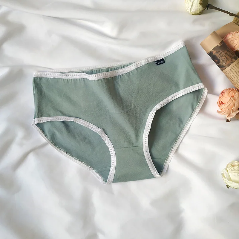 Wholesale mid-rise cotton underwear women's summer breathable buttocks plus size women's triangle underwear summer women's brand 10