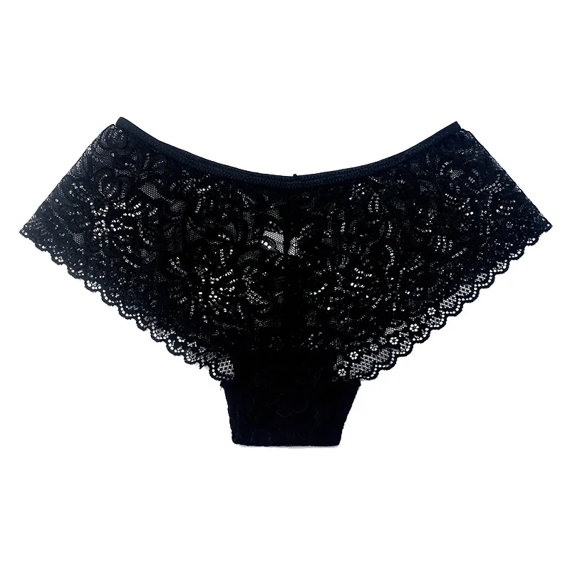 Sexy womens lace panties cotton crotch hollowed out to lift the buttocks large size panties wholesale pure desire female low