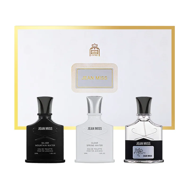 Cross-border popular set silver mountain spring men's perfume gift box pheromone fresh and long-lasting cologne wholesale 4