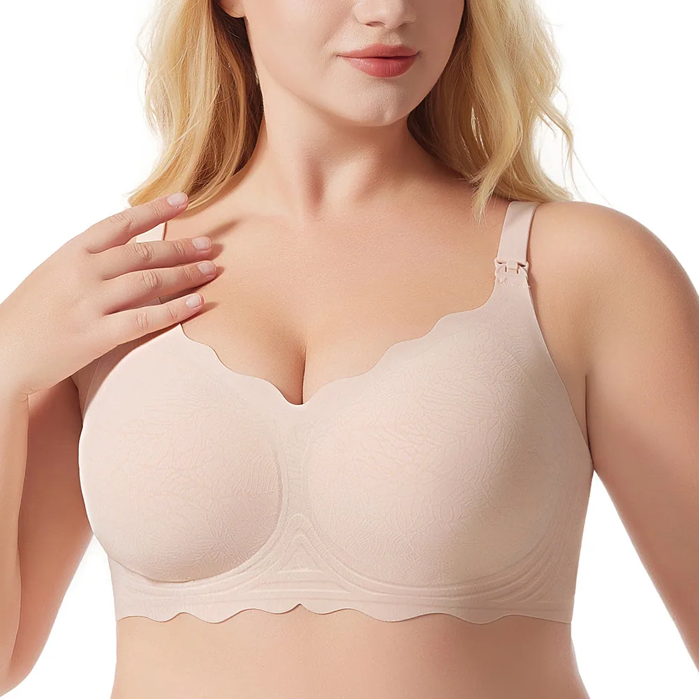 Cross-border European and American traceless maternity bra, jelly breastfeeding underwear, thin anti-sagging, no underwire, brea - Other Underwear 2