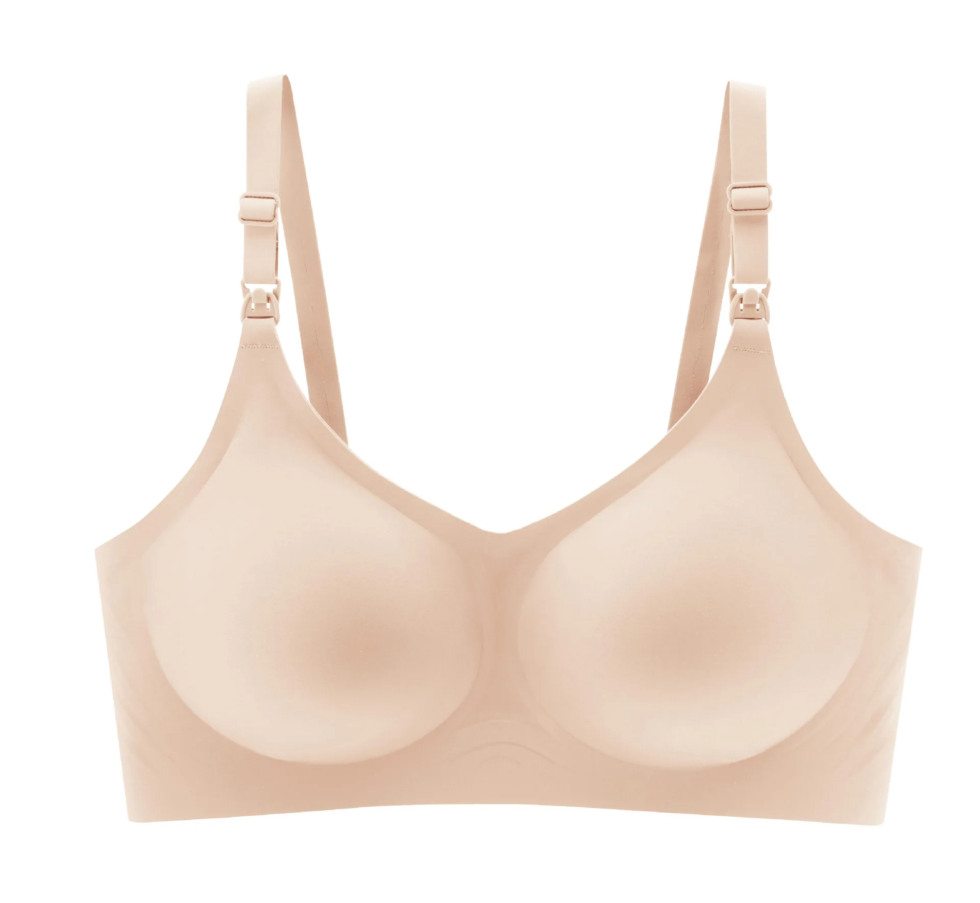 Three-breasted zero-restraint pregnant women's nursing bra, nursing underwear, summer maternity underwear, thin collection, anti - Other Underwear 3