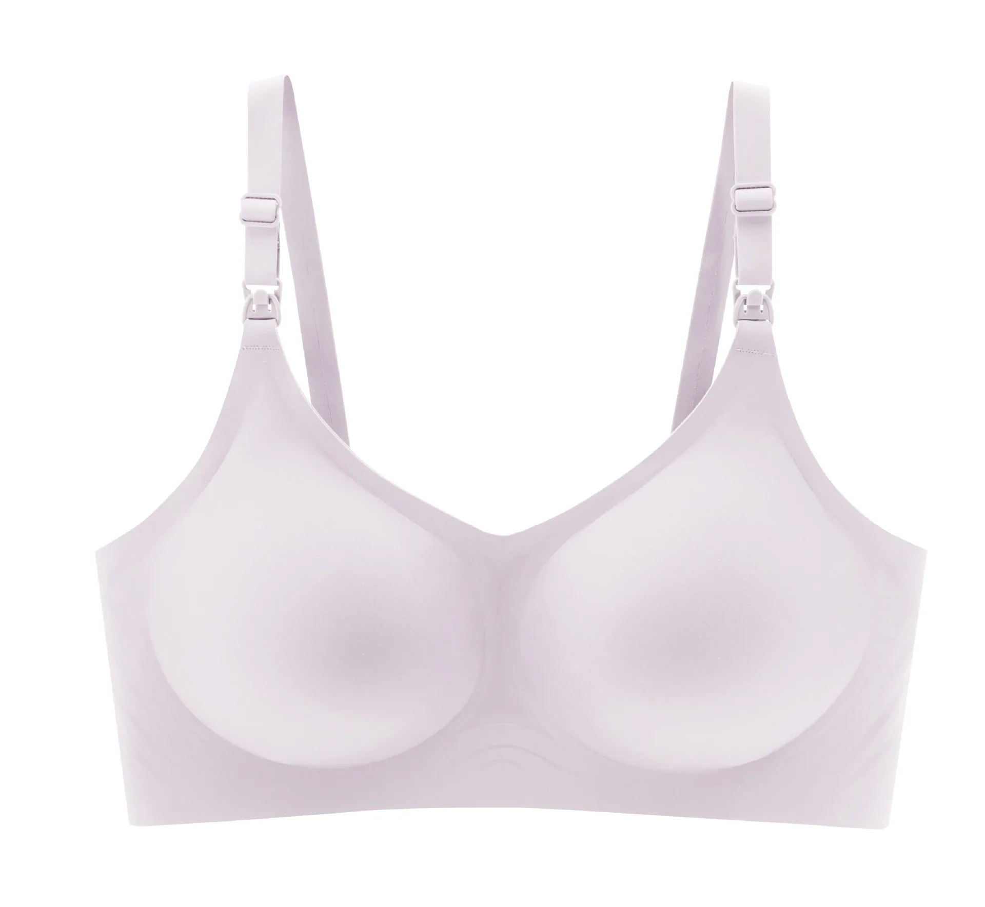 Three-breasted zero-restraint pregnant women's nursing bra, nursing underwear, summer maternity underwear, thin collection, a