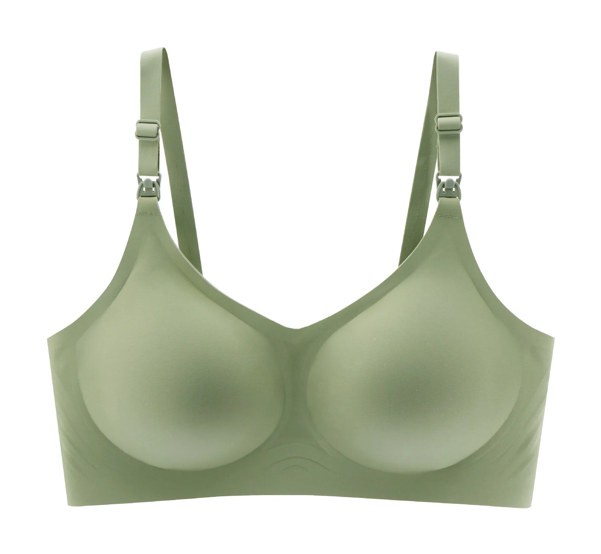 Three-breasted zero-restraint pregnant women's nursing bra, nursing underwear, summer maternity underwear, thin collection, anti - Other Underwear 2