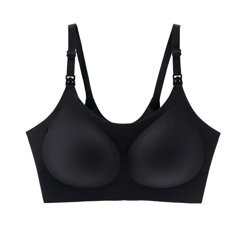 No size pregnant nursing underwear one-piece fixed cup non-marking breathable large size open buckle sleep sports milk cover