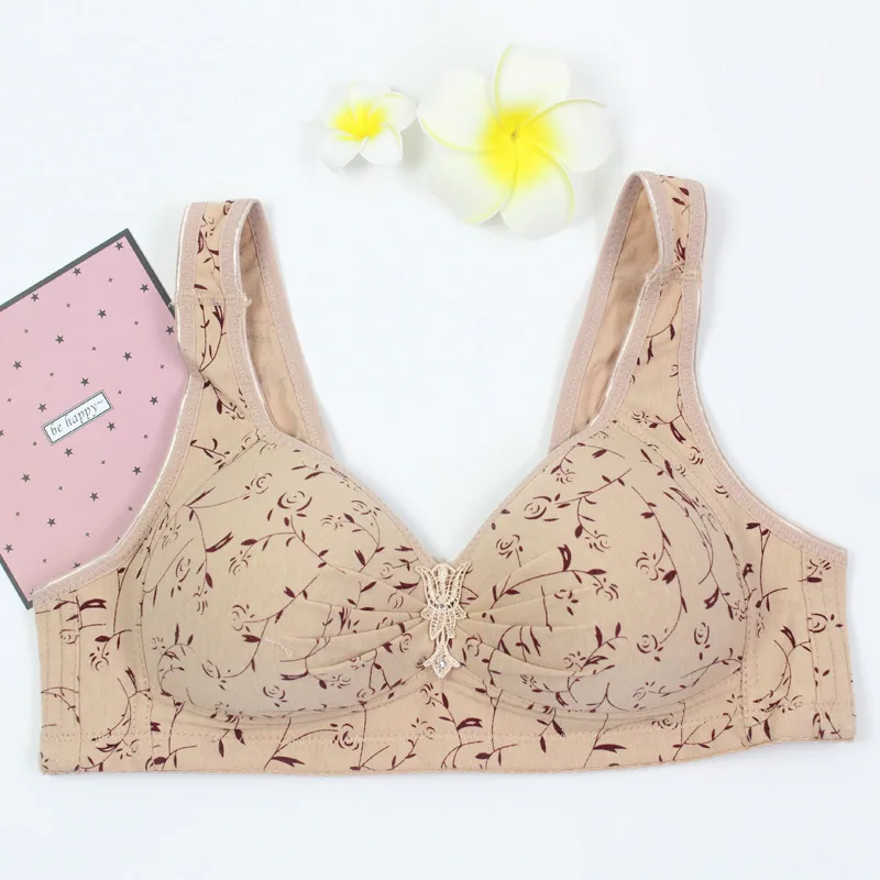 Manufacturer direct approval of underwear without wire vests underwear women middle-aged and elderly mothers bras cotton bowls p 2