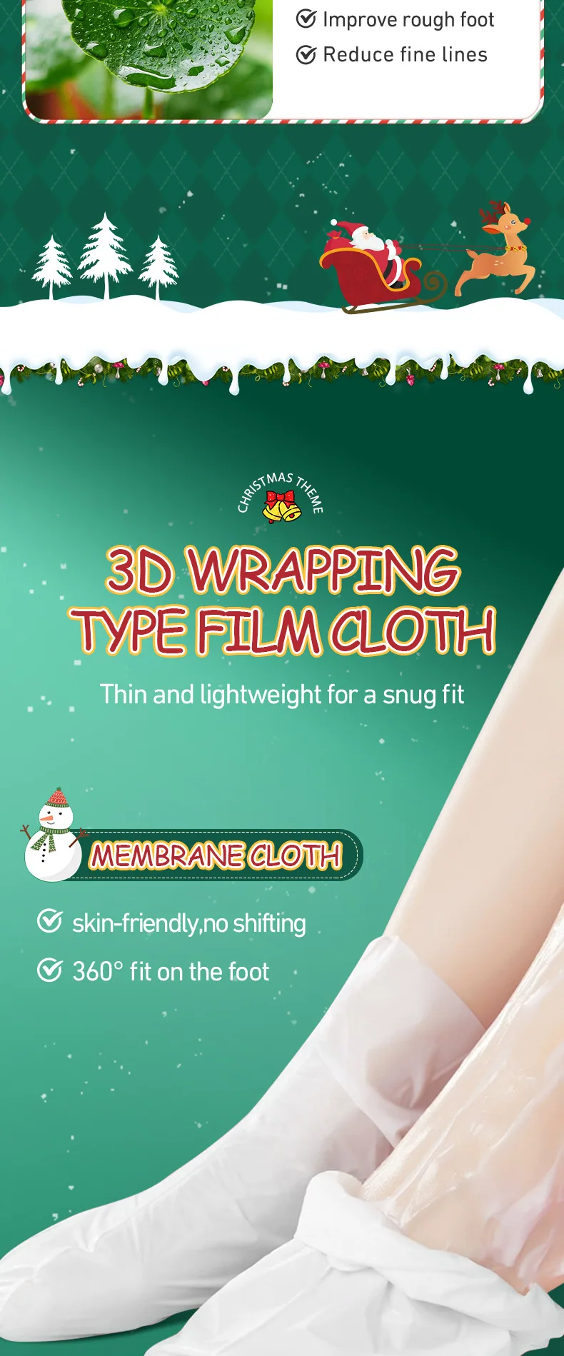 Ayak maskesi SADOER Noel niasinamid besleyici peeling ayak maskesi Ayak filmi Sınır ötesi cilt bakımı 12