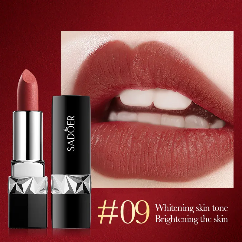 Cross-border lipstick SADOER velvet matte texture twelve-color lipstick full English foreign trade makeup 9