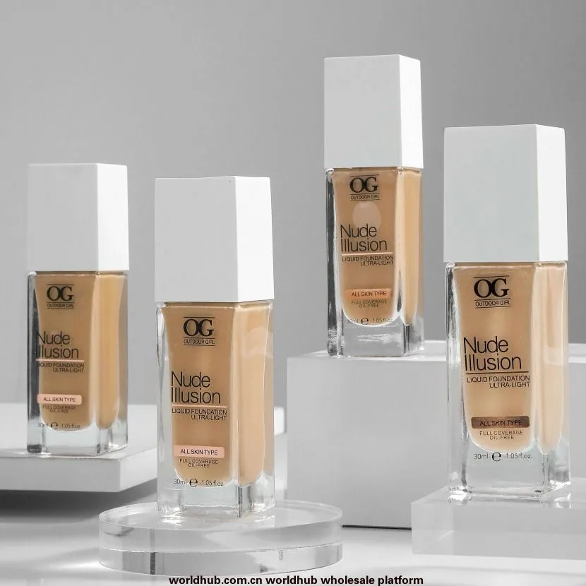 OG nude makeup clear foundation liquid waterproof and oil-controlled, high coverage, long-lasting, not easy to remove makeup