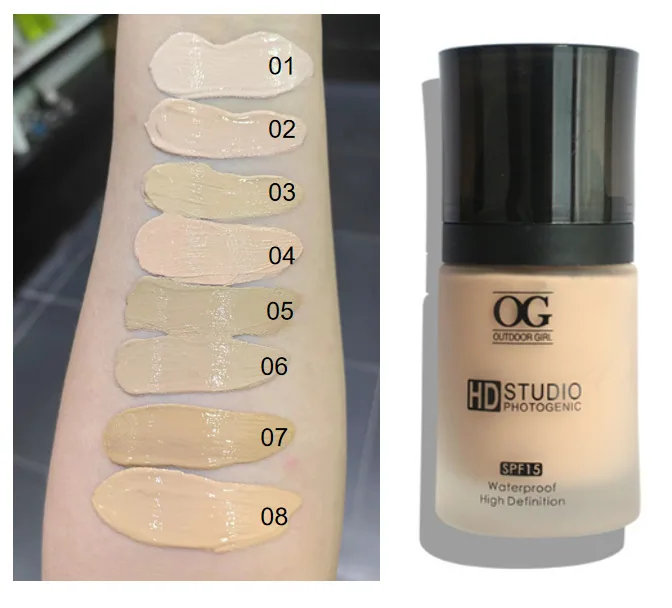 OG high-definition non-marking liquid foundation is long-lasting, waterproof, moisturizing, oil-controlling, and concealing 7