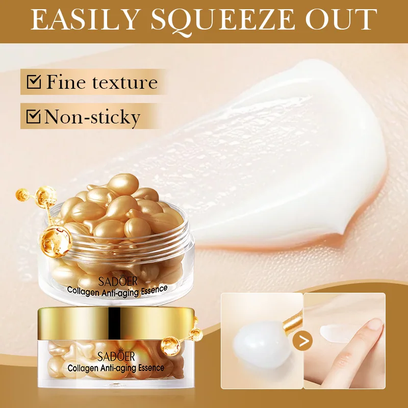 All English capsule cream SADOER collagen anti-wrinkle essence moisturizing moisturizing and hydrating cross-border foreign trad - Skin Care Serum 5