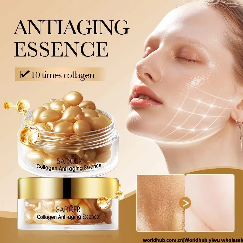 All English capsule cream SADOER collagen anti-wrinkle essence moisturizing moisturizing and hydrating cross-border foreign trad - Skin Care Serum 2