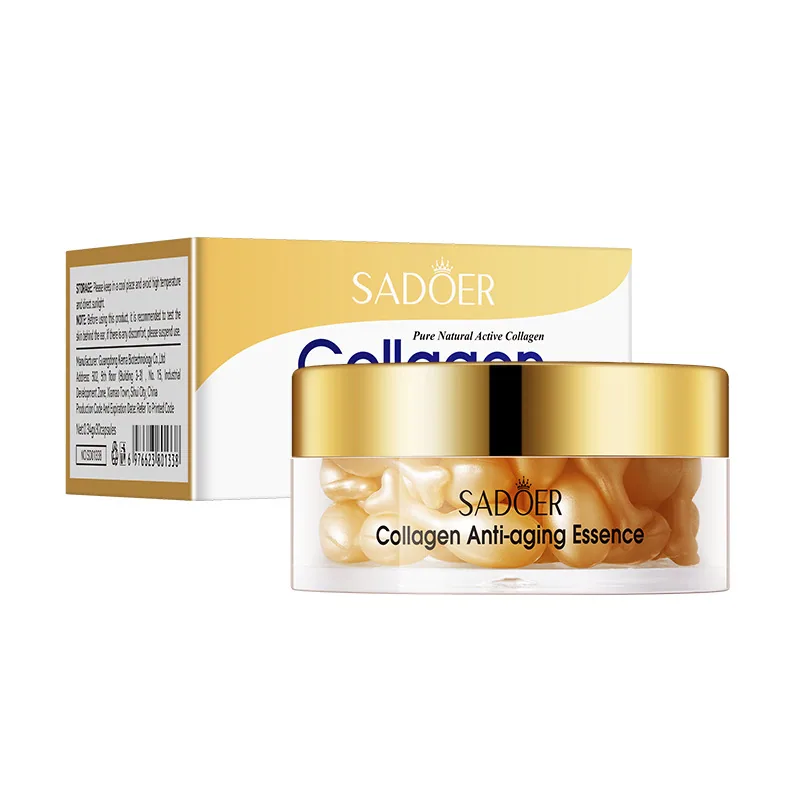 All English capsule cream SADOER collagen anti-wrinkle essence moisturizing moisturizing and hydrating cross-border foreign trad - Skin Care Serum 3