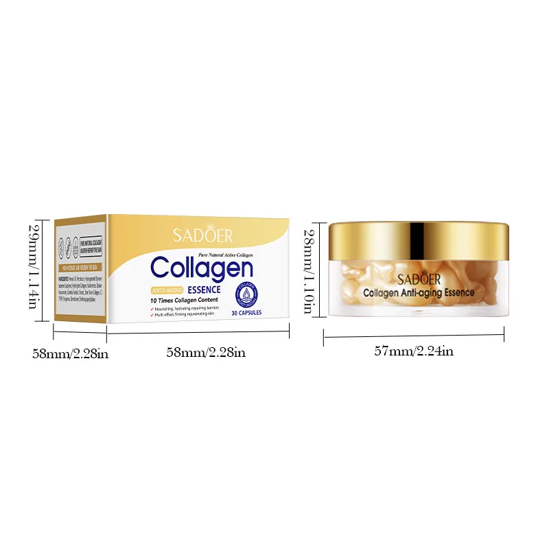 All English capsule cream SADOER collagen anti-wrinkle essence moisturizing moisturizing and hydrating cross-border foreign t