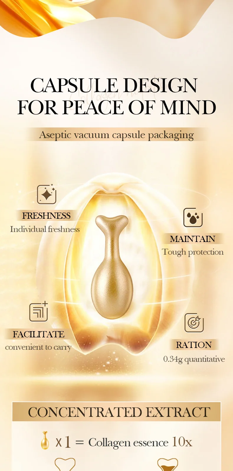All English capsule cream SADOER collagen anti-wrinkle essence moisturizing moisturizing and hydrating cross-border foreign trad - Skin Care Serum 12