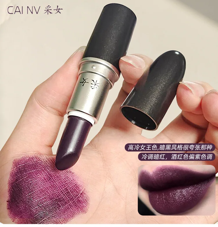 Rouge à lèvres couleur tante, danse latine couleur cerise foncée noir rouge style gothique foncé violet ton violet raisin violet 12