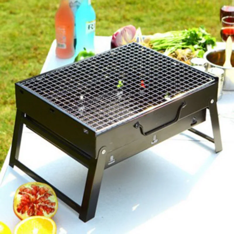 Rentas sempadan khas untuk gril barbeku lipat tebal gril barbeku gril barbeku mudah alih luar rumah gril arang BBQ 2