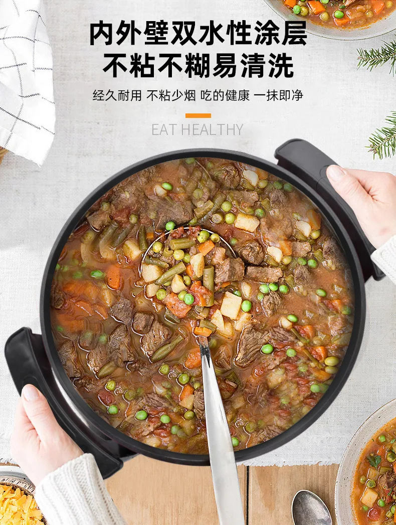 Manufacturer's direct supply multi-functional electric heating pot heightened and thickened double-tube round pot mandarin duck 23