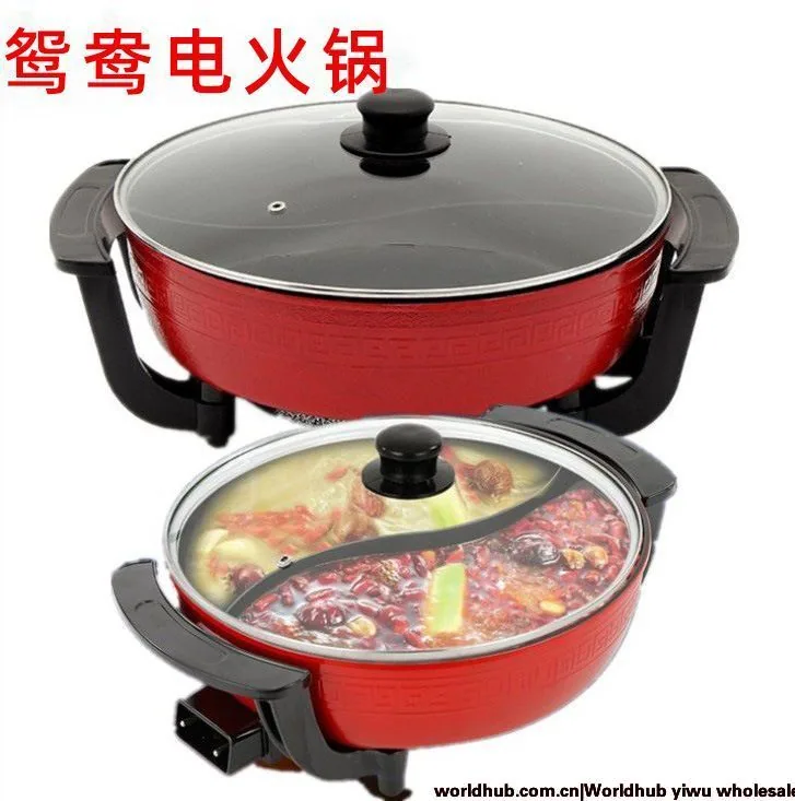 Manufacturer's direct supply multi-functional electric heating pot heightened and thickened double-tube round pot mandarin duck