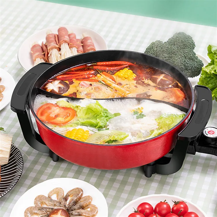 Manufacturer's direct supply multi-functional electric heating pot heightened and thickened double-tube round pot mandarin duck 6