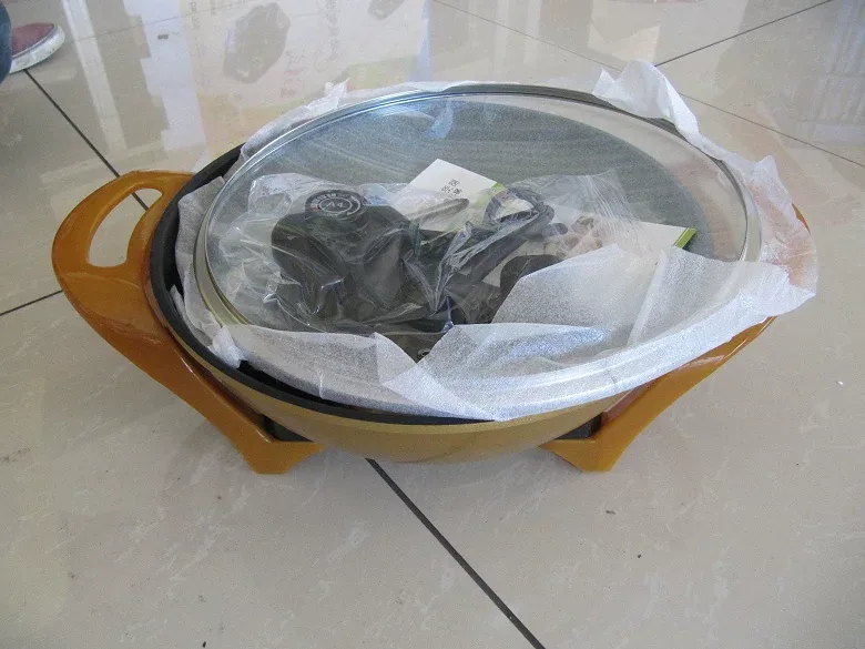 Wholesale Korean Multifunctional Electric Hot Pot, Golden Pot, Smokeless Non-Stick Electric Wok, Yuanbao Pot, Electric Hot Pot 6