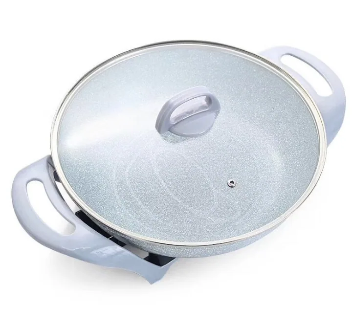 Wholesale Korean Multifunctional Electric Hot Pot, Golden Pot, Smokeless Non-Stick Electric Wok, Yuanbao Pot, Electric Hot Pot 3