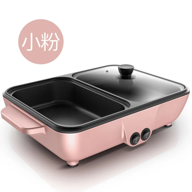 Cross-border multi-functional mini shabu-shabu all-in-one pot cooking pot electric grill plate electric hot pot indoor electric 2