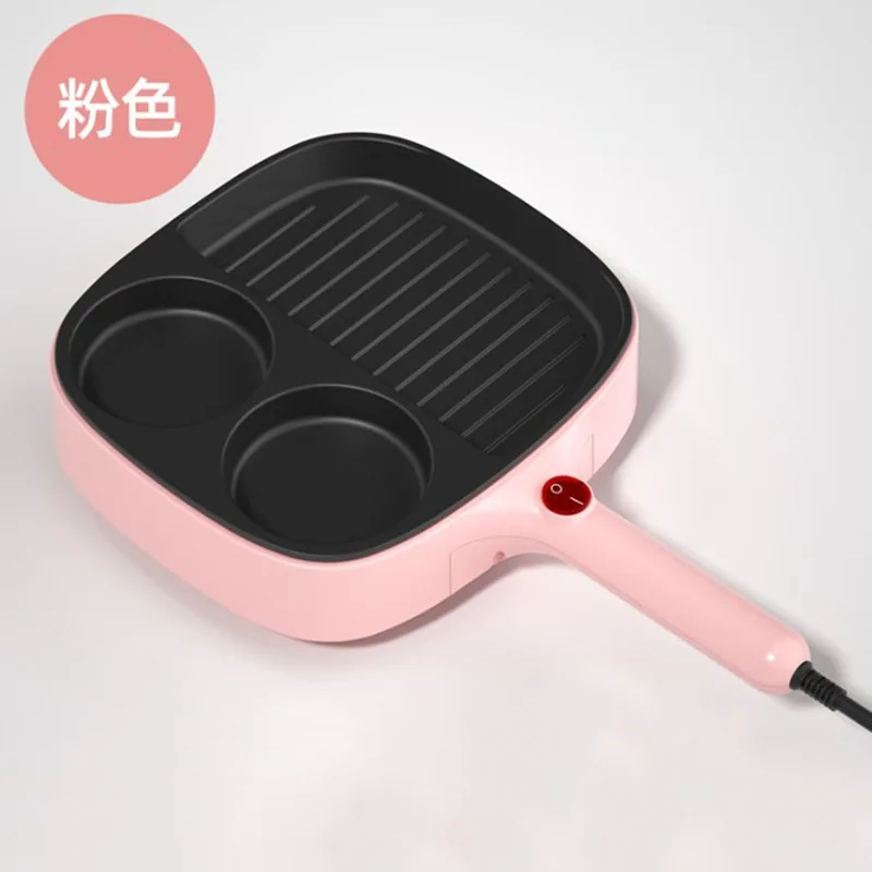 Cross-border สี่หลุมไข่เจียว PAN 3-in-1 Internet Celebrity อาหารเช้าเครื่อง MINI Multi-Functional ไข่สเต็ก Electr 3