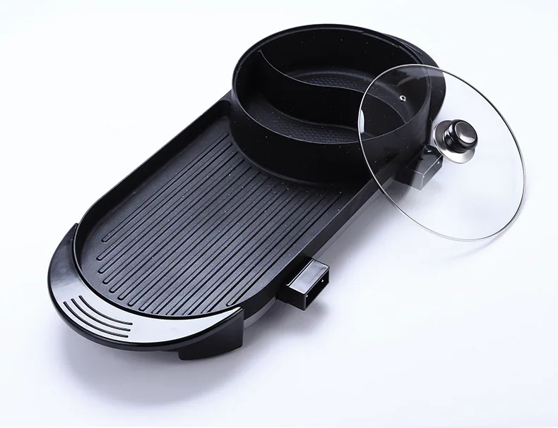 Maifan stone Korean shabu-shabu all-in-one pot frying shabu-shabu electric hot pot barbecue oven electric grill plate multi-purp 33