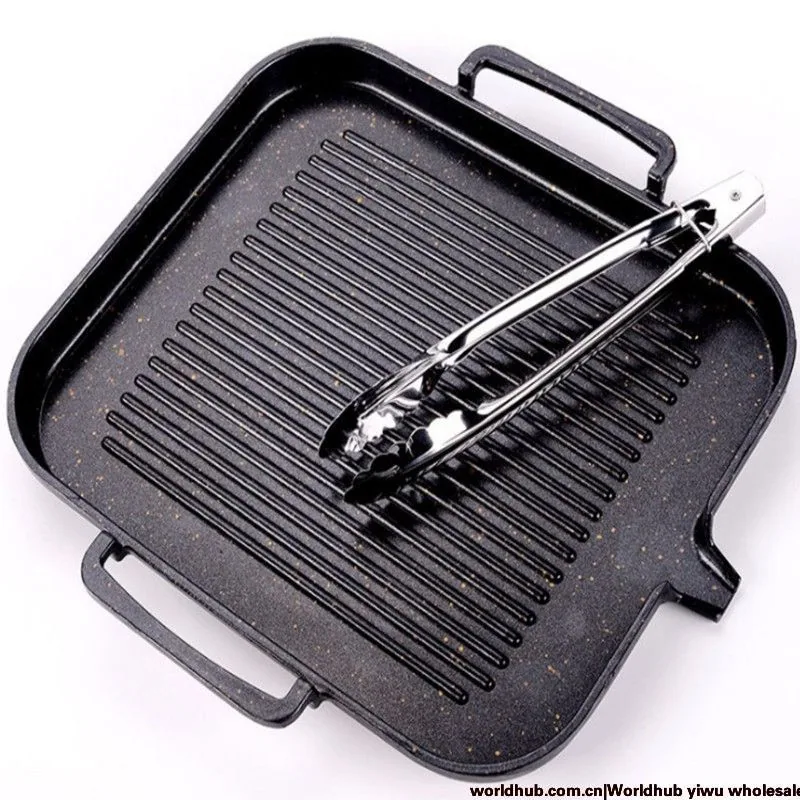 Korean square barbecue pan Korean barbecue grill maik stone grill barbecue pan home outdoor portable cassette oven barbecue plat 6