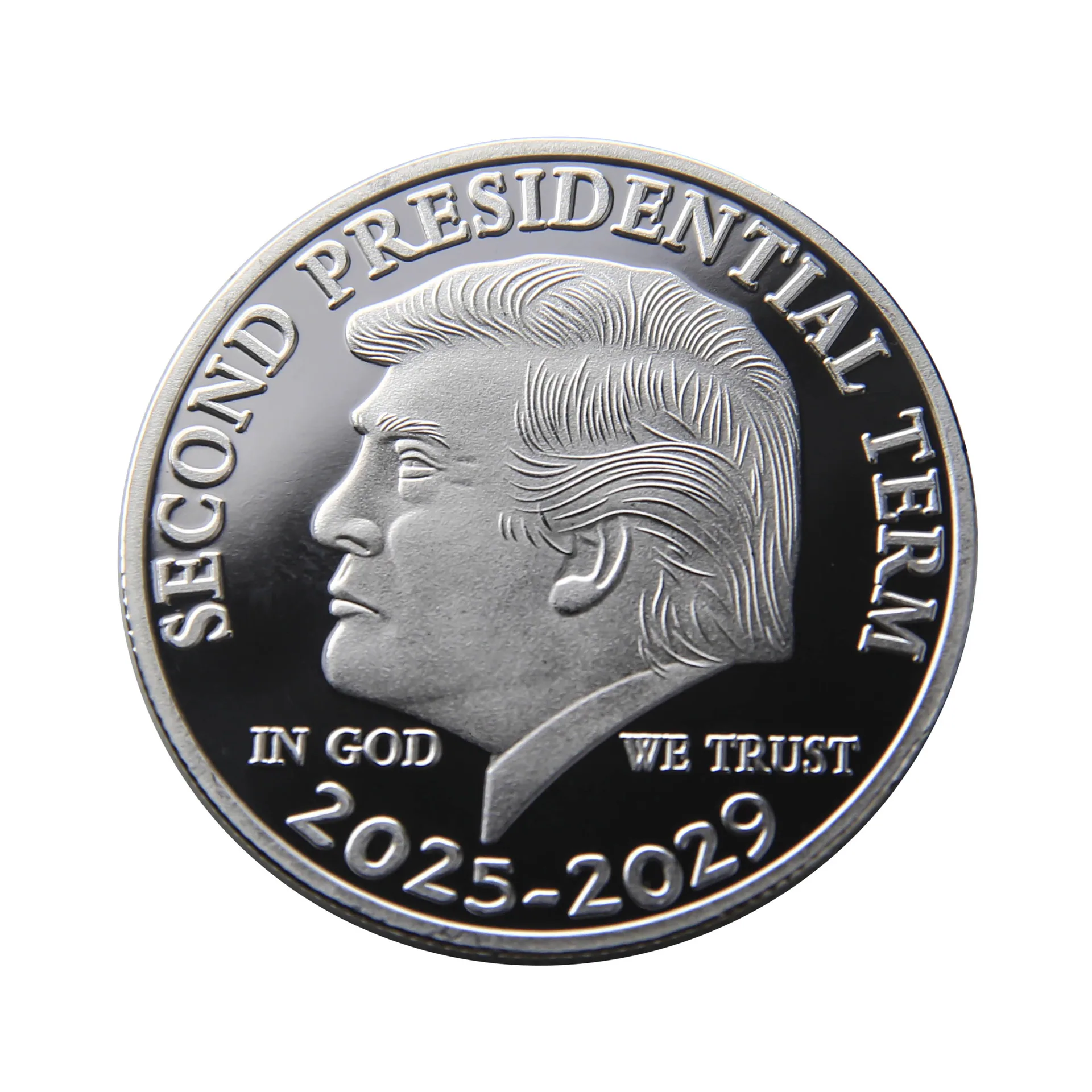 Spot Cross-border 2025-2029 Trump Commemorative Coins Electroplating Hydraulic Paint Medals Coins Wholesale 2