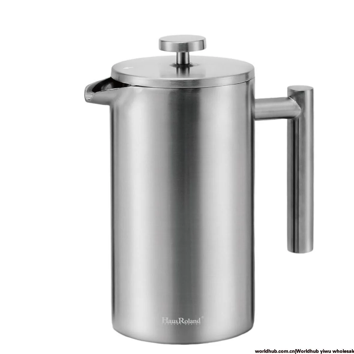 Kaedah keluli tahan karat 304 tekan tangan tuangkan ke atas teko periuk kopi dengan penapis berkapasiti besar
