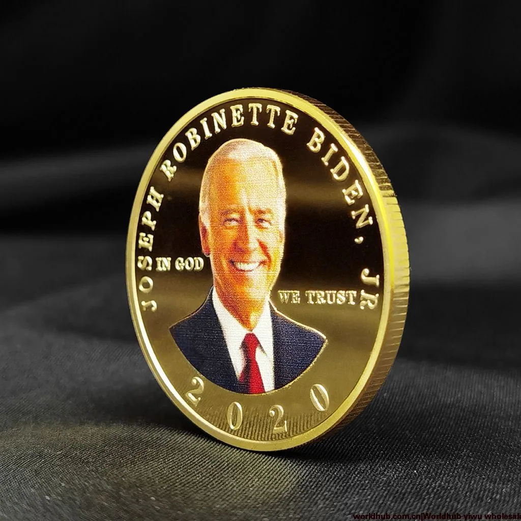 [Biden color print] 2020 New U.S. Presidential Medal Gold-plated silver-plated coin metal crafts