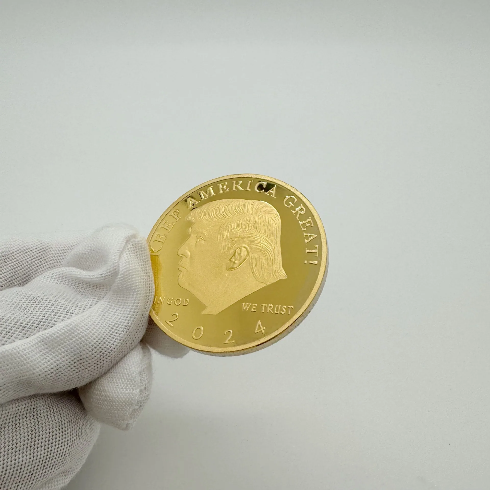2024 U.S. President Statue of Liberty Trump Commemorative Coin Silver Coin Trump Foreign Currency Gold Coin Artifact Cross Mirro 5