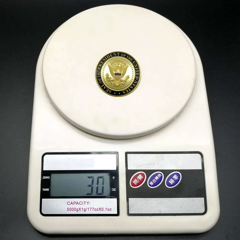 Metal medallions, U.S. Secret Service medals, gold-plated coins, military insignia, challenge coins, high relief painting techni 4