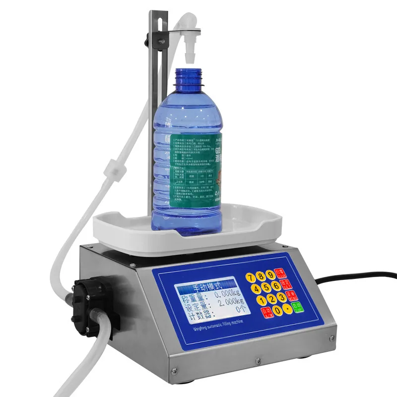 4200 Small Weighing Quantitative Automatic Canned Potion Liquor Vinegar Oil Liquid Filling Machine High Power Gear Pump