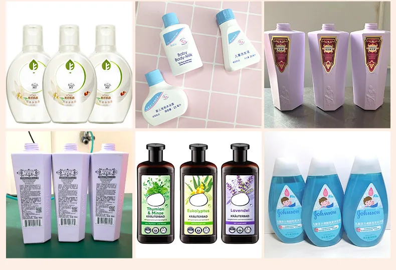 Semi-automatic shower gel shampoo bottle double-sided front and back flat bottle double-sided universal small semi-automatic lab 10
