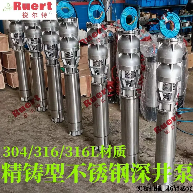 175QJP50-40/2 stainless steel 316L material deep well submersible pump corrosion resistant acid and alkali pumping seawater clea 4