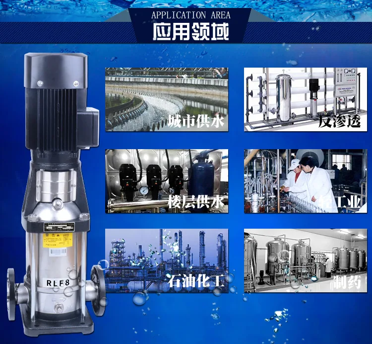 Nanyuan Pump Industry Water Pump Small Flow Centrifugal Pump SS304 Stainless Steel Pump NYP High Head Vertical Multi-stage Pump 7