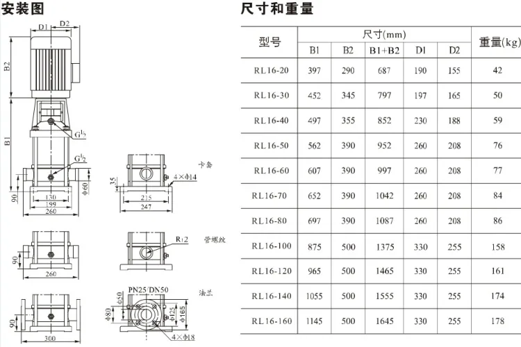 Nanyuan Pump Industry Water Pump Small Flow Centrifugal Pump SS304 Stainless Steel Pump NYP High Head Vertical Multi-stage Pump 15