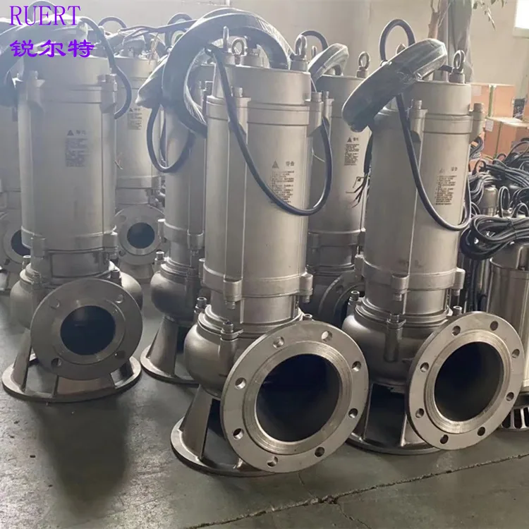 Corrosion Resistant Sewage Pump 100WQP80-15-7.5KW Stainless Steel Sewage Pump 4 Inch Submersible Pump Single Submersible Sewage 4