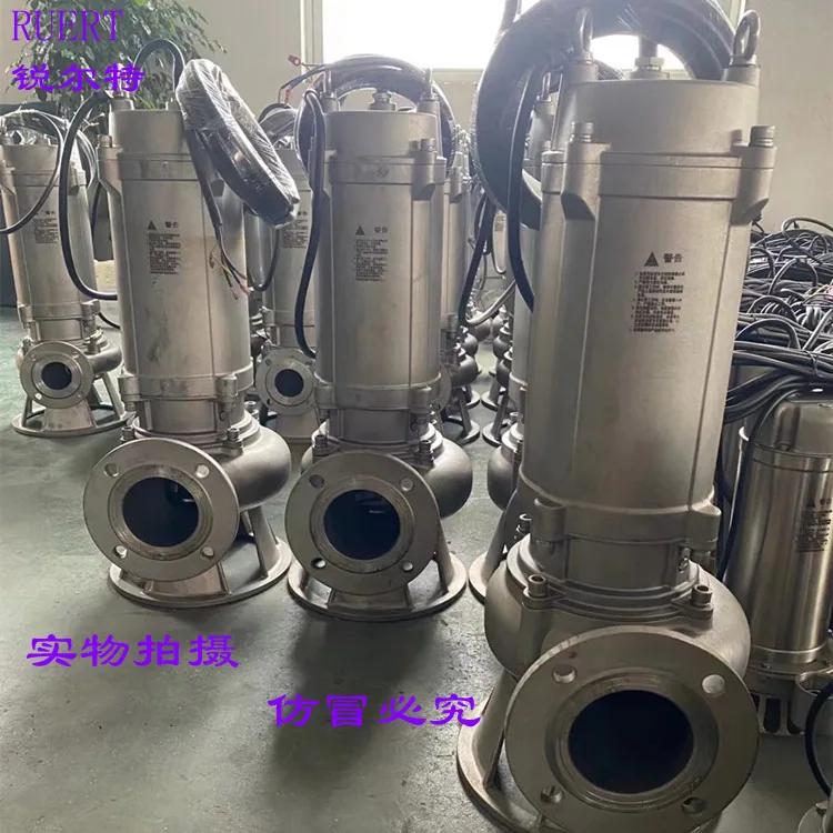 Corrosion Resistant Sewage Pump 100WQP80-15-7.5KW Stainless Steel Sewage Pump 4 Inch Submersible Pump Single Submersible Sewage 16
